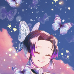 freetoedit shinobu wallpaper butterfly demonslayer anime