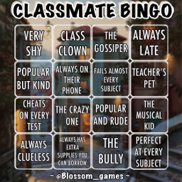 freetoedit remixit new game blossomgames template bored blossom aboutme quiz bingo classmates school typesof class friends merrychristmas