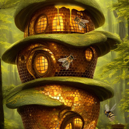 honeyhaven hobbithouse bees honey delectablehouse forest aiartwork creativeediting createdwithpicsart wonderaiapp editedbyme picsartedit digitalart heypicsart local cn2022 freetoedit