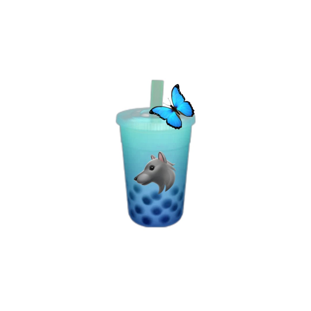 freetoedit Emoji bubble tea sticker by ender_girl1211