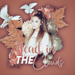freetoedit arianagrande pink aesthetic dove birds leaves autumn