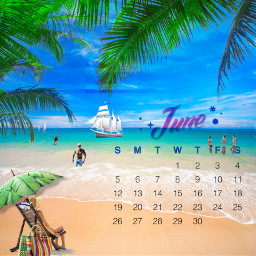 calendar summer beach june freetoedit srcjunecalendar2022 junecalendar2022
