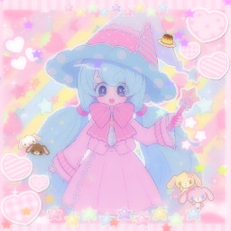 kawaii kawaiicore kawaiiaesthetic pastels sanriocore witch animegirl halloweenart background wallpaper desktop pfp cutewitch cutewitches freetoedit