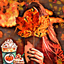 freetoedit autumn fall leaves woman