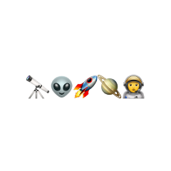 freetoedit spaceaesthetic space alien spaceship austronaut emojis emojicombos