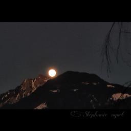 moon fullmoon overthemountains mountain sky skystyles_gf skydesteph night goodevening ciel nuit bonsoir montagne lune pleinelune