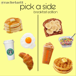 freetoedit breakfast starbucks dunkindonuts waffles pancakes banana eggs crossoint frootloops pickaside picsart