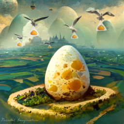 eggs surreal surrealism freetoedit masterstoryteller parietalimagination landscape town