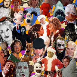 freetoedit movies films horror collage film ivons shrek scream jaws scoobydoo