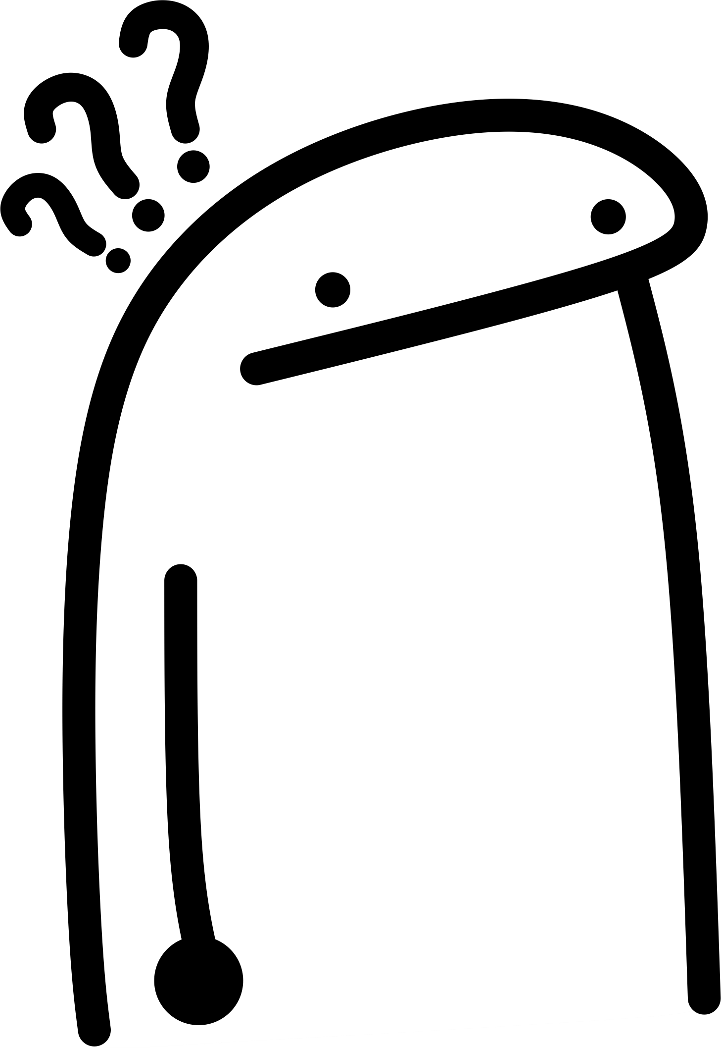 Thoughtful Flork Cool Fun Funny Sticker By @thecubansoul D77