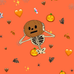 freetoedit graphics illustrationwallpaper art halloween skeleton bones picsartedit wallpapers wallpaper