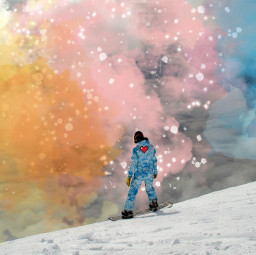 freetoedit snowboardviews snowboard snow white clouds pinkcloud bluecloud yellowcloud red heart pixelheart ircsnowboardviews