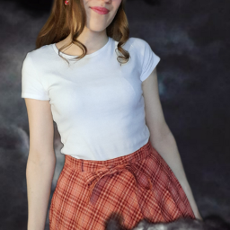 person model women skirt dress freetoedit
