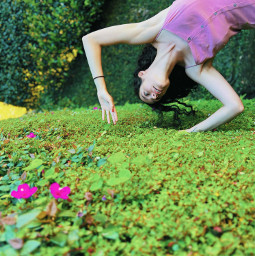 freetoedit green photography art flower pink color girl outdoors pccolorgreen colorgreen