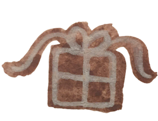 freetoedit gingerbread gift present cookies christmascookies christmas watercolor aquarelle