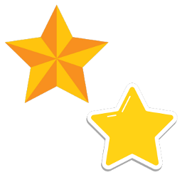 star stars yellow yellowstar twostars littlestar sticker png