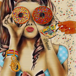 freetoedit donutslife donuts donutsgirl cupofteacolors ircthecupinmyhand thecupinmyhand