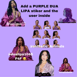 freetoedit dualipa sticker user me purple
