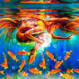 picsart love creative inspiration underwater mermaid fishes colorful painting visuallyop editbydk freetoedit srcgoldenfish goldenfish