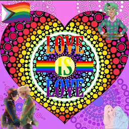 freetoedit loveislove gay lesbian trans nohatingeachother flaunttheweird paintbynumber rainbow
