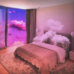 dreams dream bed cozy dreamy backgrounds heypicsart clouds colors colorful beautiful bedroom window vibes freetoedit