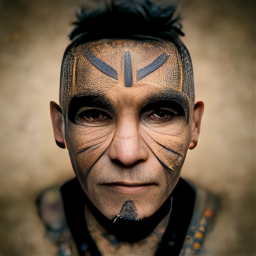 portrait man tribal tribalart tattoos face freetoedit