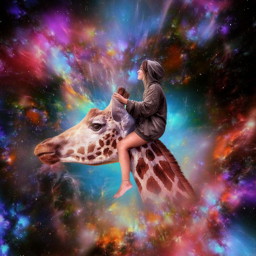 giraffe galaxygirl galaxyedit cosmicbrilliance cosmicart freetoedit