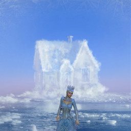 fairy ice icequeen fantasie backroundidee placeidee winter fantasiehouse freetoeditremix wenkeart freetoedit