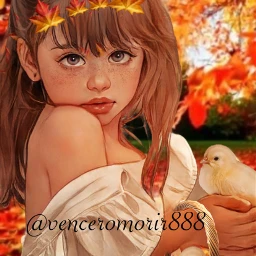 freetoedit girl autumn litllechicken leaves srcleafcrown leafcrown