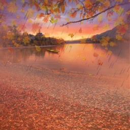 autumn lake boat leaves branch freetoedit srcfallingautumnleaves fallingautumnleaves