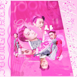 san choisan ateez atiny graphic joongwrld pink