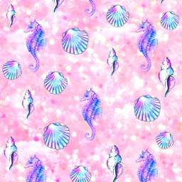 horse shell caracol caballitodemar glitter mar ostra pink freetoedit