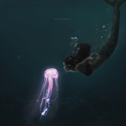 mermaid underwater sea ocean blueasthetic medusa fantasy freetoedit master mythical sirena sirene