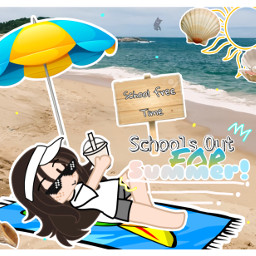 freetoedit summer beach seashells schoolsout relax water sand gachaclub gachalife gacha chill cool nature