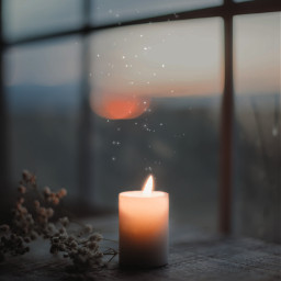 winter christmas newyear candle magic sunset freetoedit remixit