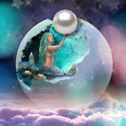 freetoedit editedbyme mermaid mermaidworld mermaidgirl pearl pearljam blue soft pastel