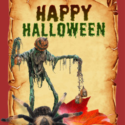 halloween message arañas monstruos leaves vintage background wallpaper fondosdepantalla freetoedit remixit