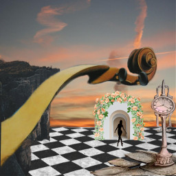 instrument cliff chessboard sky surealism dance arches freetoedit ircthroughthearch throughthearch