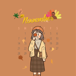 novembercalendar november fyp fyp foryoupage cool calendar fall leaves