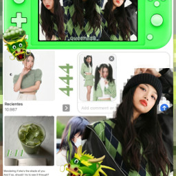 kpop model ios green instagram insta local default emeralds _queenlisa_ jissuseo greenaesthetic aesthetic iosrp nintendo inspo freetoedit
