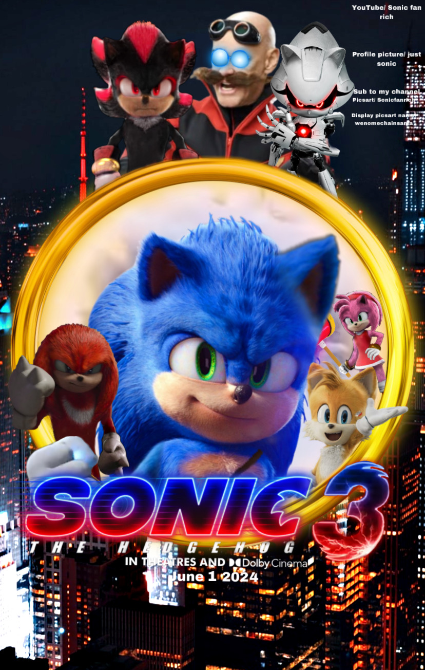 Sonic Movie 3 Posters I Made in Picsart #1