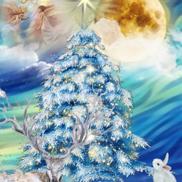 christmas christmastree angel angels deer rabbit winter winterwonderland freetoedit local