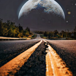 road moon background freetoedit simpleedit picsartedit heypicsart
