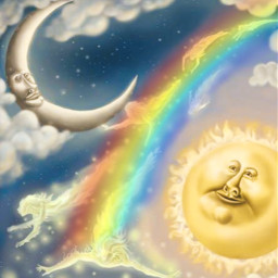 freetoedit challenge rainbows fantasy background rcchasetherainbow chasetherainbow