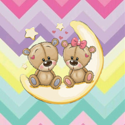 bears moon pastels freetoedit