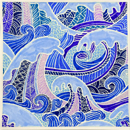 freetoedit colorful drawing color wave splash blue coloringbook fun art interesting antistress japan style pattern