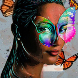 beauty faceandskin facesart facearts faceaesthetic bu person mariposa chica fineart butherfly women lady imagination visualart manipulation patterns picsart picoftheday picsartchallenge ecaestheticpatterns aestheticpatterns freetoedit