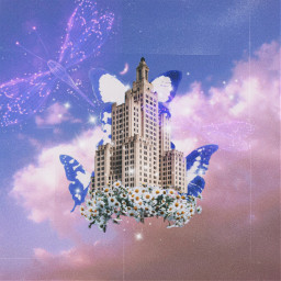 surreal stars sky butterfly clouds collage myedit surrealism aesthetic ecinyourownwaysurrealism freetoedit