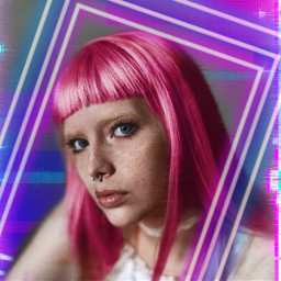 person women neon pink freetoedit srcsquareneonframe squareneonframe