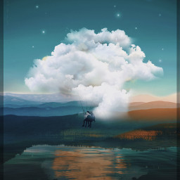 serene edit magical clouds freetoedit